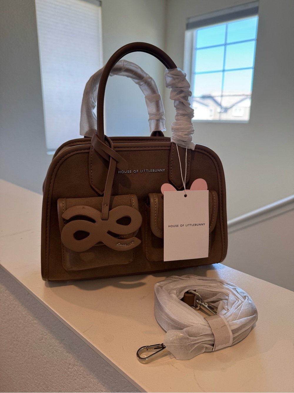 House of LittleBunny Kim 25cm Suede PU Leather in Tan
